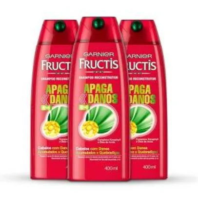 [Netfarma] Kit Shampoo Garnier Fructis Apaga Danos (3 unidades de 400ml) - R$20
