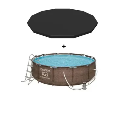 kit Piscina Deluxe 9.150 Litros + Cobertura  3,66m - BESTWAY