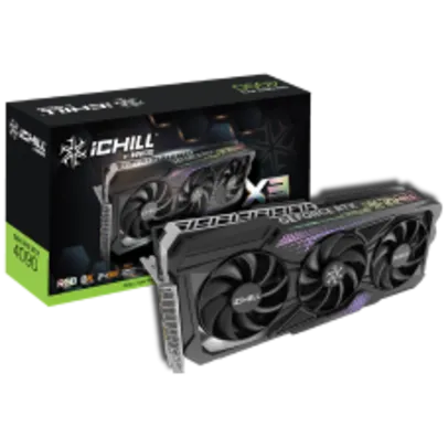 Placa de Vídeo INNO3D NVIDIA GeForce RTX 4090 ICHILL X3, 24GB, GDDR6X, DLSS, Ray Tracing, C40903-246XX-1833VA47