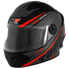 [Prime] Pro Tork Capacete R8 Fosco 60 Cinza/Vermelho