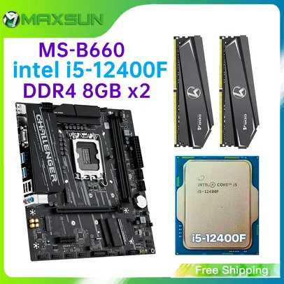 COMBO PLACA MÃE MAXSUN + PROCESSADOR INTEL I5 + MEMÓRIA RAM DDR4 16GB