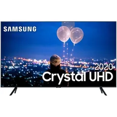 Smart TV LED 50'' UHD 4K Samsung 50TU8000 Crystal UHD - Wi-Fi, HDR, Borda Ultrafina, Design com Cabos Escondidos, Controle Remoto Único e Bluetooth