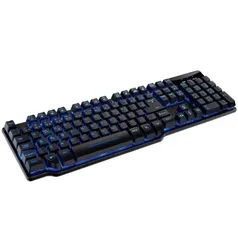 Teclado Gamer Warrior Semi Mecânico Teclas Anti Ghost TC196 Multilaser | R$ 140