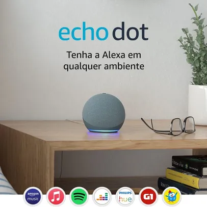 Echo Dot (4ª Geração): Smart Speaker com Alexa - Cor Preta