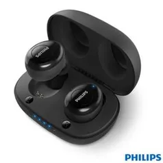 Fone de Ouvido Philips sem Fio TWS Intra-auricular Preto - R$210