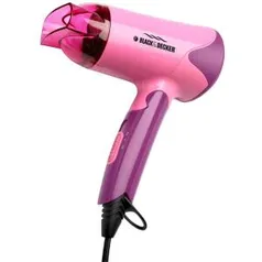 Secador de Cabelos Black&Decker TH-1 com Cabo Dobrável 1200W – Rosa | R$60