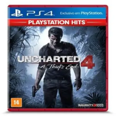 (APP+Selecionados) Jogo Uncharted 4 A Thief's End Hits - PS4 - R$24