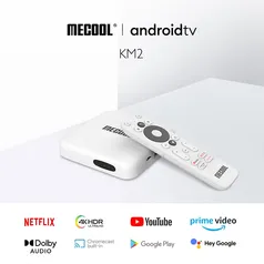 Tv Box Mecool km2 4K 2/8GB Amlogic S905X2, 2.4G 5G WiFi Dolby Atmos, com Certificação Google