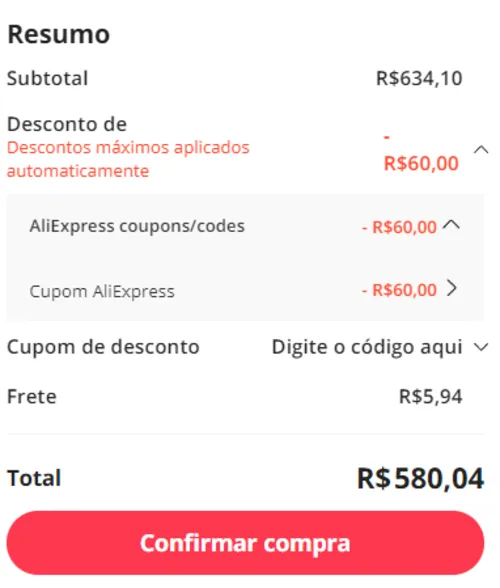 Imagem na descrição da promoção