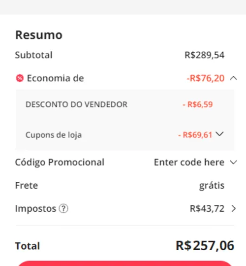 Imagem na descrição da promoção