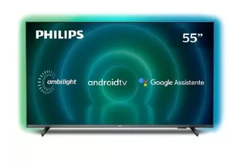 Smart TV Philips 55" Ambilight 4K UHD LED Android TV 60Hz 55PUG7906/78