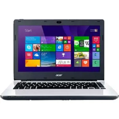 [Americanas] Notebook Acer E5-471-30DG Intel Core i3 4GB 1TB Tela LED 14" Windows 8.1 - Branco