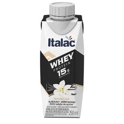 Bebida Láctea Whey Protein 15g Zero Lactose Sabor Baunilha 250ml