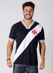 Camiseta Vasco 74 Preta e Branca | R$60