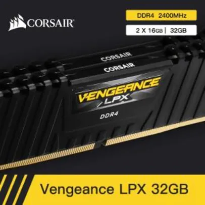 Memória RAM DDR4 Corsair vengeance LPX 8gb (2 pentes) 3200mhz | R$462