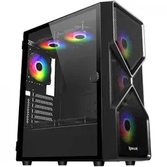 Gabinete Gamer Redragon Superion, Mid Tower, Vidro Temperado, Black, ATX, Sem Fonte, Sem Fan, GC-MB211