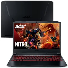 Notebook Gamer Acer NVIDIA GeForce GTX 1650 Core i7-11800H 8GB 512GB SSD Tela Full HD 15.6” Windows 11 Nitro 5 AN515-57-740K