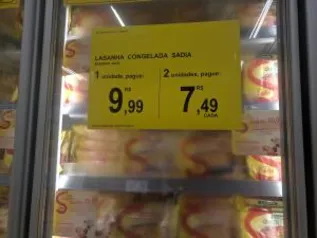 [Loja Física Carrefour] Lasanha Sadia | R$7