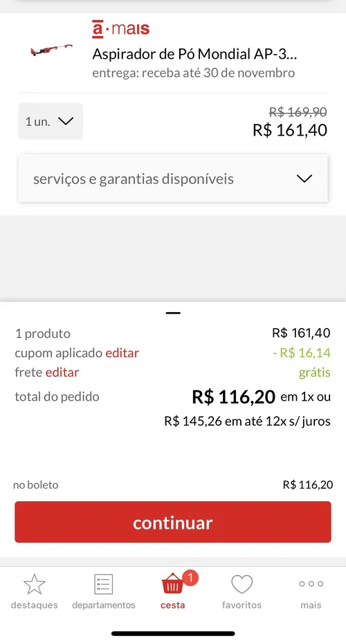 Imagem na descrição da promoção