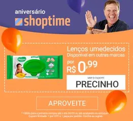 96 lenços umedecidos - R$1