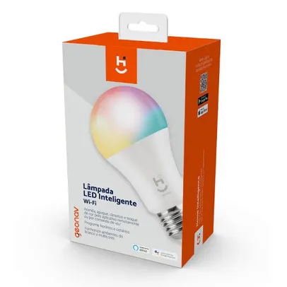 Lâmpada Inteligente LED Wi-Fi - Bivolt 9W - HI by Geonav | R$66