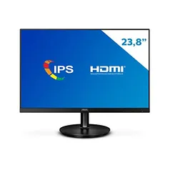 PHILIPS Monitor 23,8" LED IPS HDMI Bordas Ultrafinas 242V8A, PRETO, GRANDE