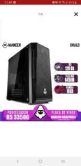 PC Gamer Mancer, AMD Ryzen 5 3350G, Radeon Graphics, Placa Mãe B450M, 16GB, SSD 120GB, Fonte 500W | R$ 2988