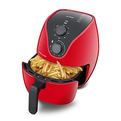 Fritadeira Elétrica Air Fryer 4L 220V 1500W com Grade Multilaser Vermelha - CE084