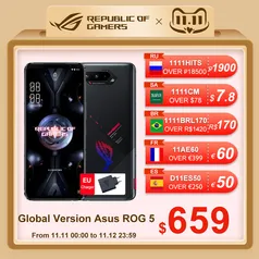 Global Version Asus ROG 5 5G Gaming Phone 6.78" 144Hz AMOLED