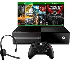 [ANERICANAS] Console Xbox One 500GB + 5 Jogos + Headset com Fio + Controle Wireless - R$ 1362,82 NO CARTÃO AMERICANAS OU R$ 1444,92 NO BOLETO COM O CUPOM MEGAOFF10