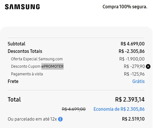 Imagem na descrição da promoção