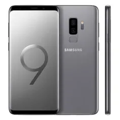 Smartphone Samsung Galaxy S9 Plus Cinza 128GB, Tela Infinita 6.2", Dual Chip, Android 8.0, Câmera Dupla de 12MP, 6GB de RAM e Processador Octa-Core