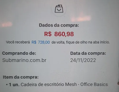 Imagem na descrição da promoção