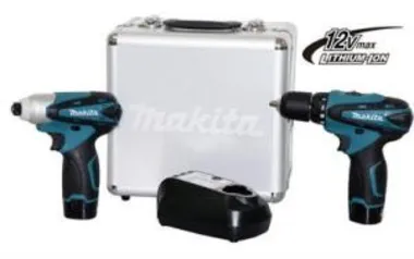 Combo com duas parafusadeiras 12v Makita com maleta