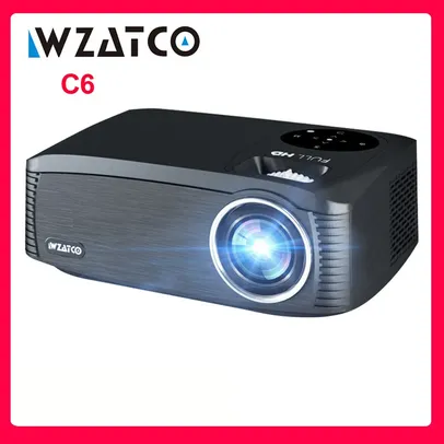 [No Brasil] Projetor LED Full HD nativo WZATCO C6 2200 ANSI Lumens