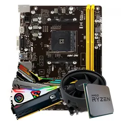 Kit Placa Mãe Biostar A320MH DDR4 AMD AM4 + Processador AMD Ryzen 5 3500 + Memória DDR4 8GB | R$1.649