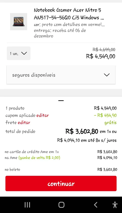 Imagem na descrição da promoção