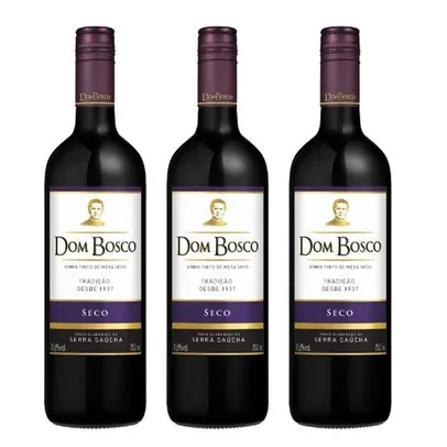 Kit vinho tinto seco Dom Bosco 3 UN 750ml