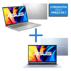 Notebook ASUS Vivobook 15 X1500EA-EJ3670W Prata Metálico + Notebook ASUS Vivobook M1502IA-EJ251 Prata Metálico