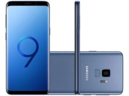 Smartphone Samsung Galaxy S9 128GB Azul Dual Chip - 4G Câm. 12MP + Selfie 8MP Tela 5,8” Quad HD+ - R$2699