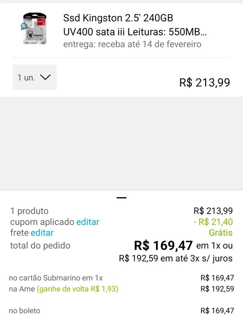 Imagem na descrição da promoção