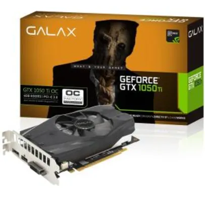 Placa de Vídeo VGA NVIDIA Galax GEFORCE GTX 1050 TI 4GB - R$639