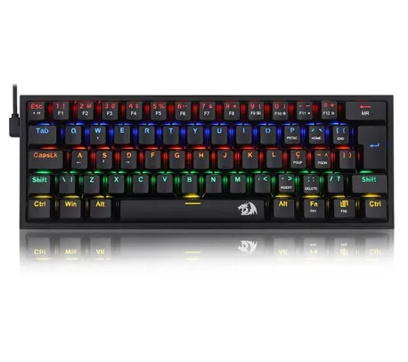 Teclado mecânico Redragon Fizz K617-R-B switch blue