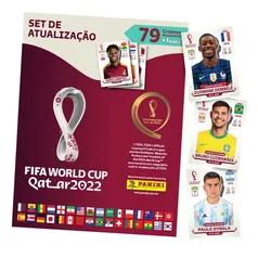 [AME R$ 63 ] Livro - Kit atualização com 80 Figurinhas - FIFA WORLD CUP QATAR 2022