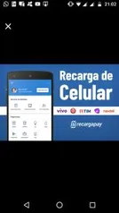 R$10 em crédito usando o RecargaPay