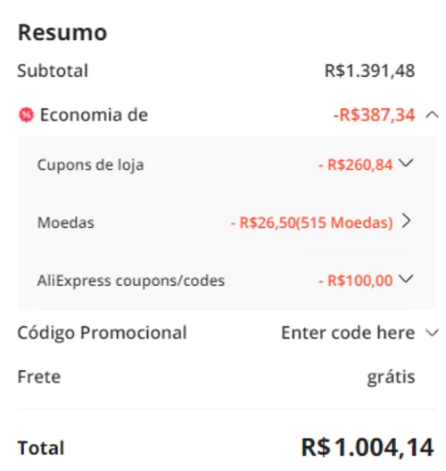 Imagem na descrição da promoção