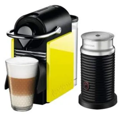 [Extra] Cafeteira Nespresso Pixie C60 Preta e Amarela + Aeroccino 3 por R$ 480