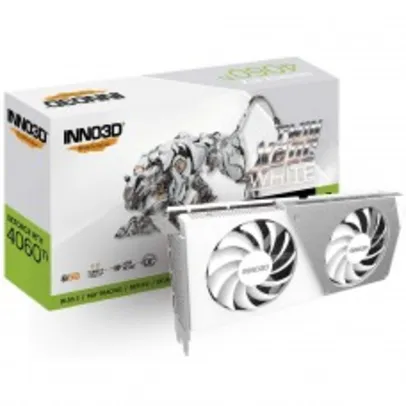 Placa de Vídeo INNO3D NVIDIA GeForce RTX 4060 Ti TWIN X2 OC WHITE, 8GB, GDDR6, DLSS, Ray Tracing, N406T2-08D6X-171153W