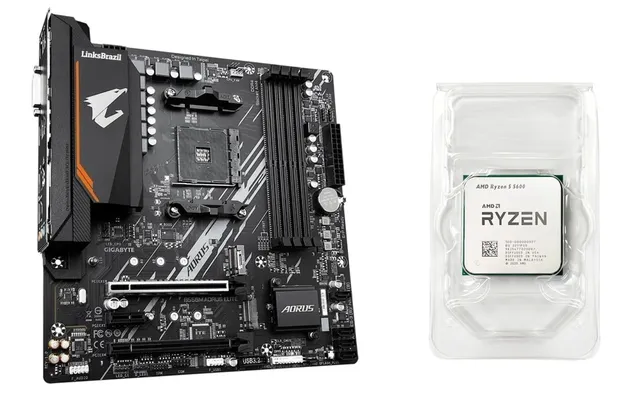 Kit Amd Ryzen 5 5600 + Gigabyte B550M Aorus Elite