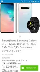 Smartphone Samsung Galaxy S10+ 128GB + Smartwatch Galaxy Watch